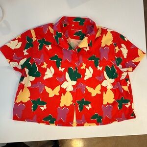 Outdoor Voices Cropped Button Top